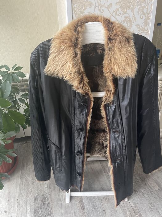 Мужская натуральная дубленка 54-56