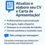 CV e CA por um profissional - Português, Inglês e Espanhol