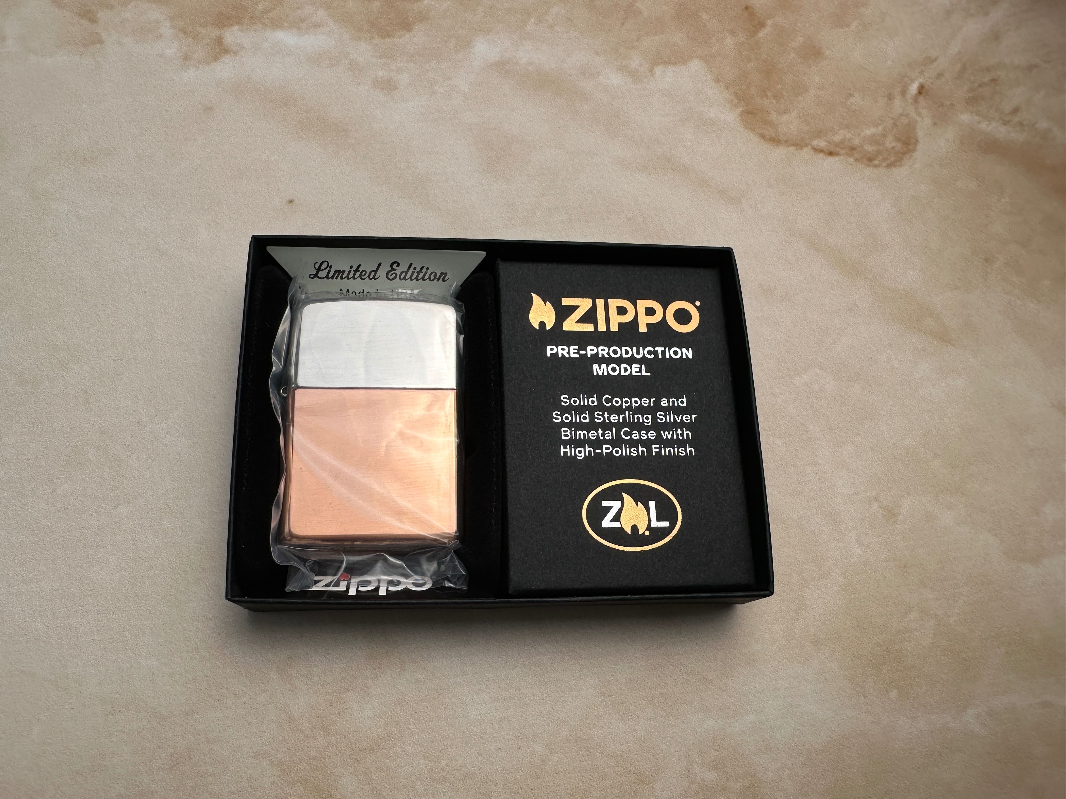 Новая зажигалка Zippo 48694 Bimetal Sterling Silver оригинал подарок