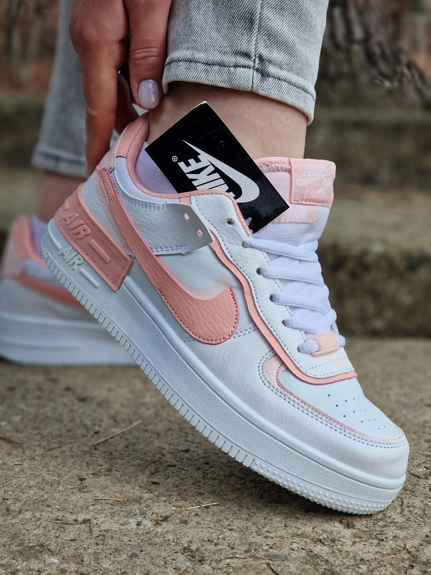 Жіночі кросівки Nike Air Force 1 Shadow "White Pink Blue"