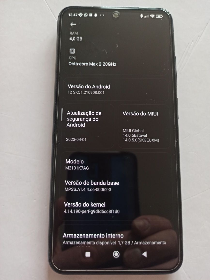 Telemóvel Xiaomi Redmi Note 10