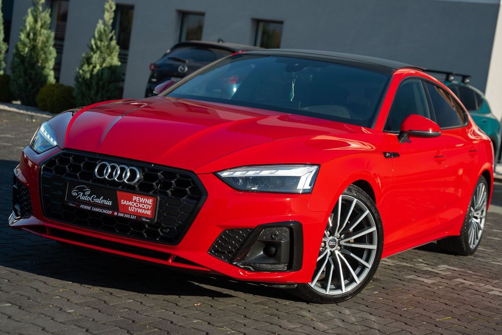 Audi A5 Sportback Unikatowe Mega S Line 40TDI Masaż Skóra RS Panorama Kamera Matrix MAX