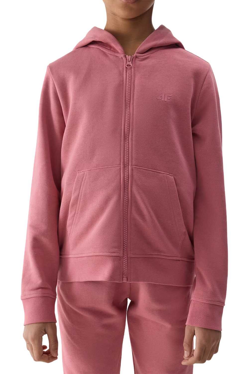 Bluza dziewczęca dresowa rozpinana z kapturem 4F: różne rozmiary