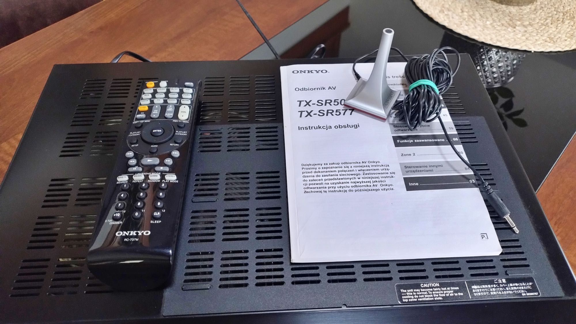 Amplituner Onkyo TX-SR 577 Super Stan Komplet