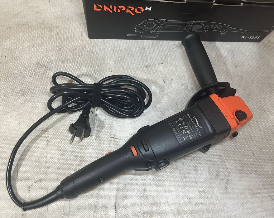 Болгарка → Dnipro-M GL-125S з регулятором ОБЕРТІВ + ГАРАНТІЯ до 2028 р