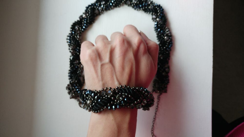 Piękny komplet Promod naszyjnik+bransoletka