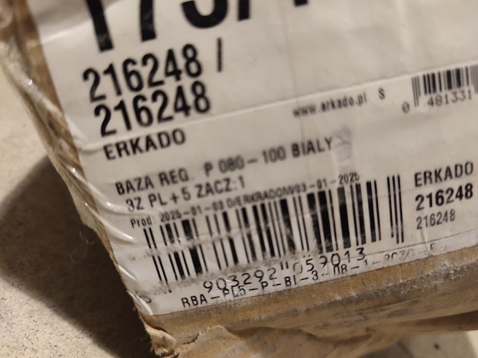 Ościeżnica biała erkado 80-100 lewa