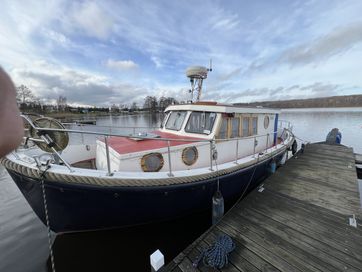 Szwedzki jacht motorowy , kuter morski
