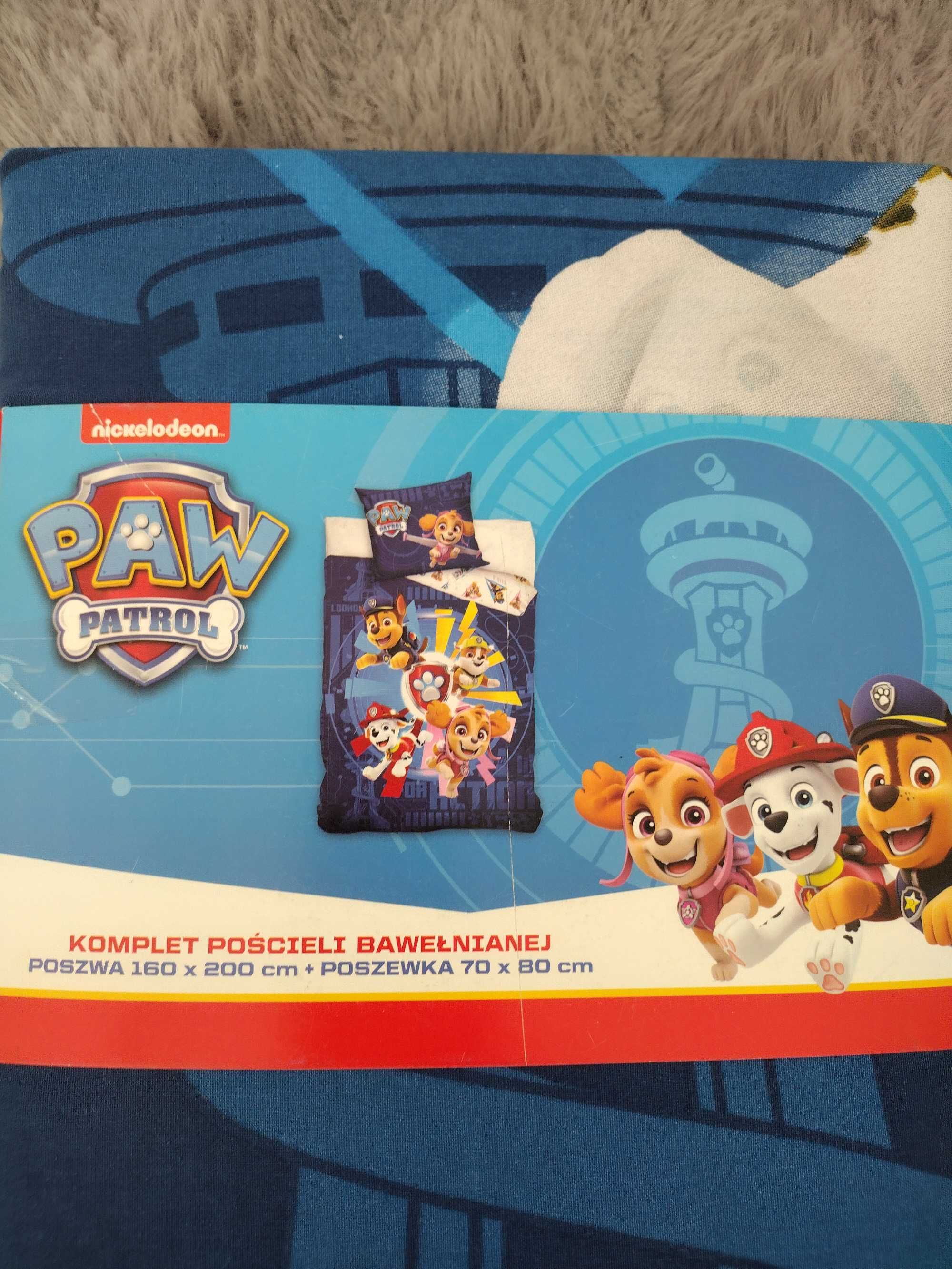 Komplet pościeli bawełnianej dla chłopaka 160x200psi patrol Paw patrol