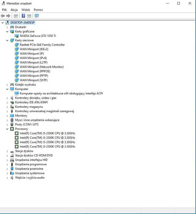 Komputer GeForce GTX 1050Ti | Intel i5 2500K 3.3GH | RAM16GB