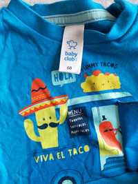 T-shirt azul tacos - 3-6M