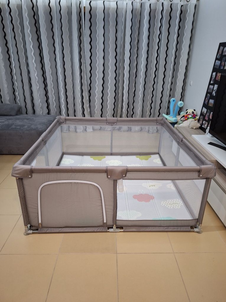 Parque infantil bebé novo com tapete 150x150 cm