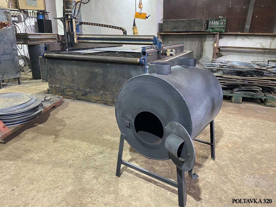 320м3! 5мм! ЭФФЕКТИВНЕЕ БУЛЕРЬЯНА на 30%! Обдув! Печь Буржуйка!