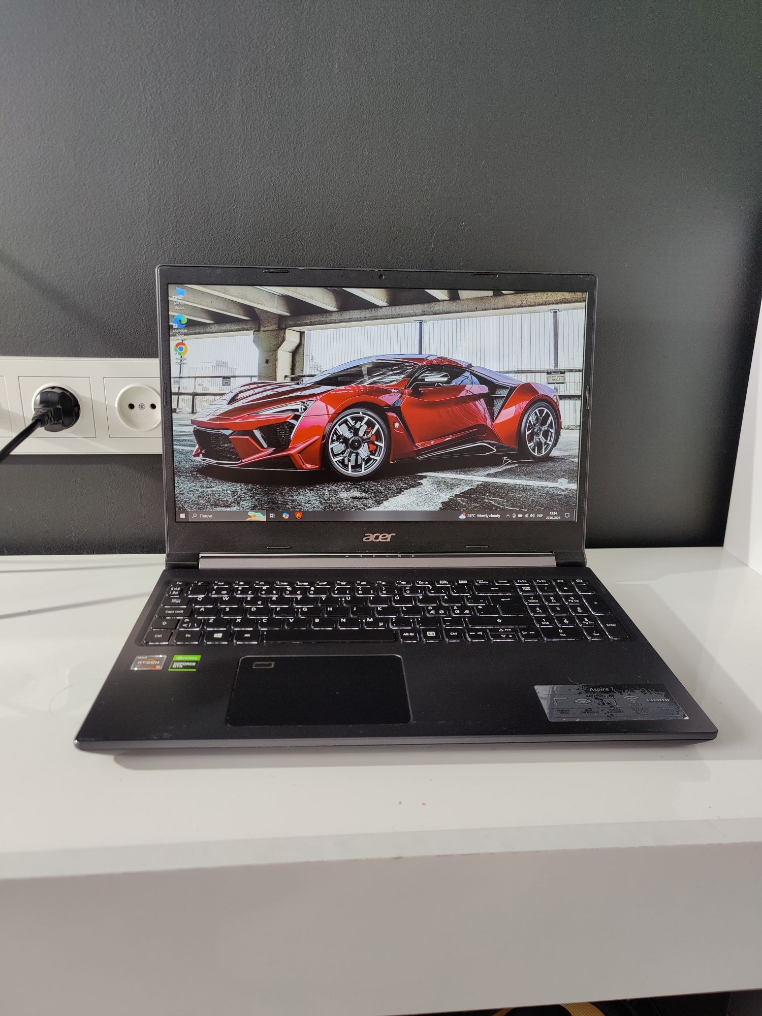 Ігровий ноутбук acer aspire 7 / GTX 1650 ti /ryzen 5/8 ГБ/SSD 256/full