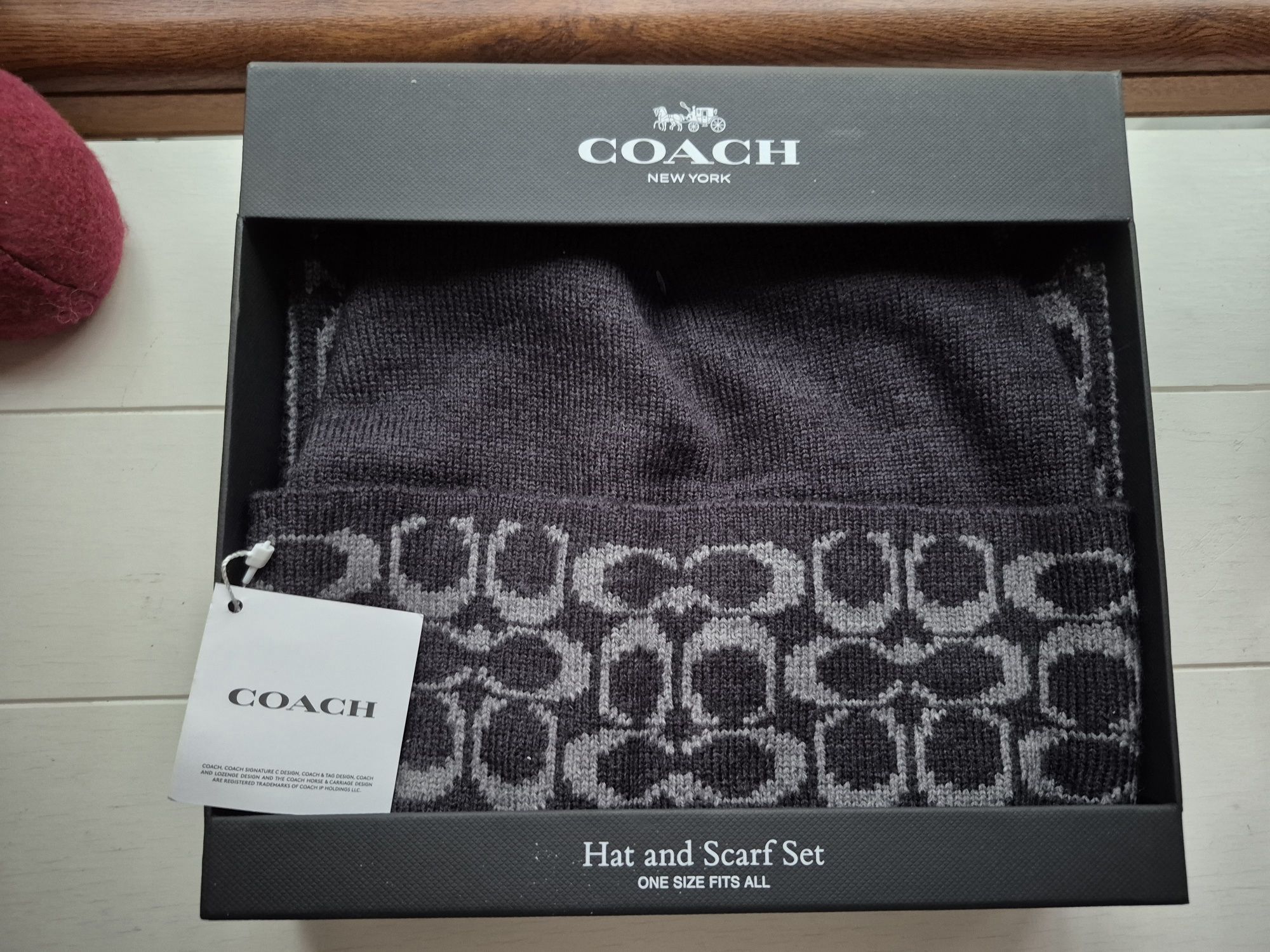Zestaw Czapka Szalik Meski Coach