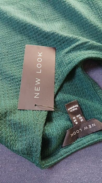 46 XXXL 48 4XL nowa New Look sukienka butelkowa zieleń zielona