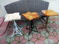 Кований кофейний столик ручної роботи, ковка, оригінальний стіл