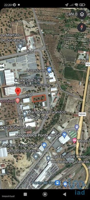 Terreno em Ponte de Sor, Tramaga e Vale de Açor de 3346,00 m2