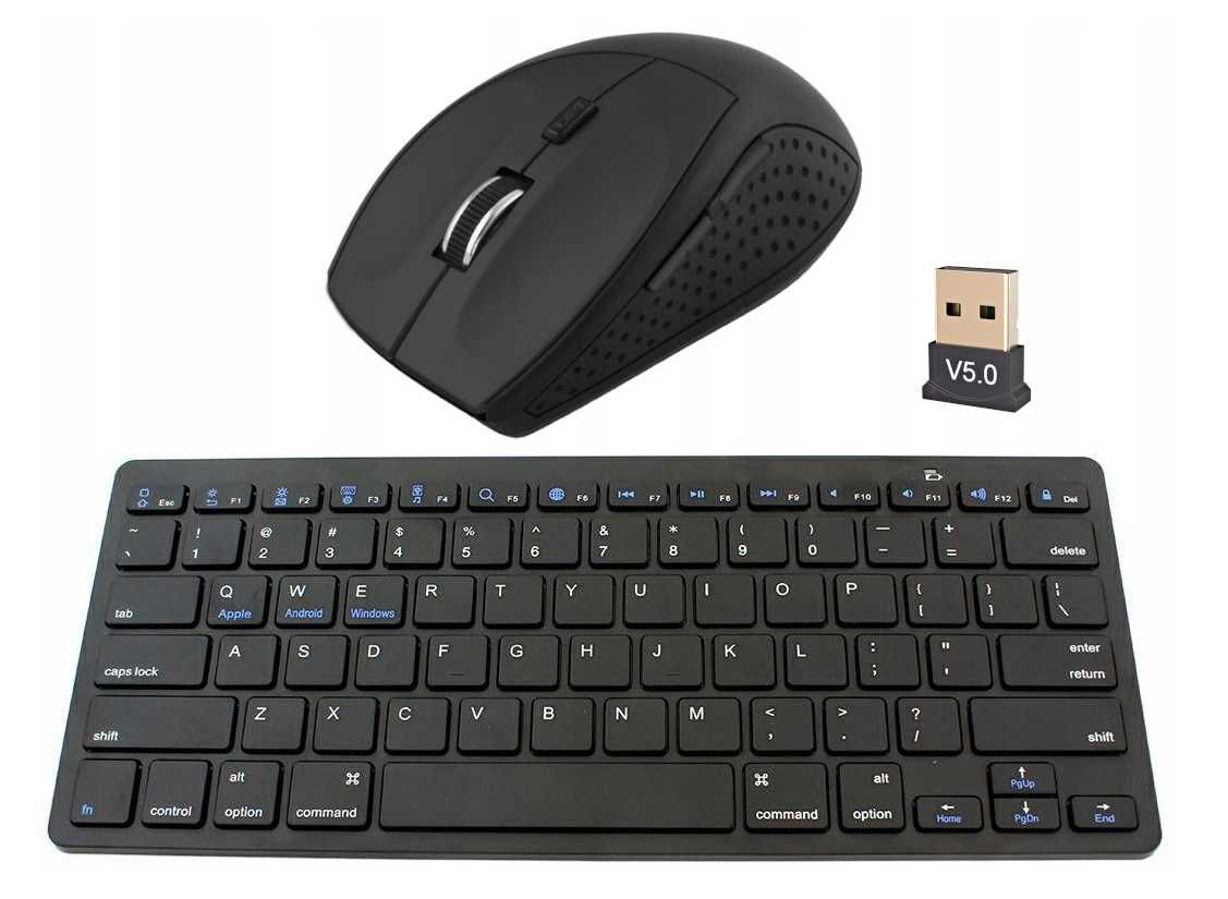 Zestaw bezprzewodowy klawiatura i mysz komputerowa BlueTooth BT FV 23%