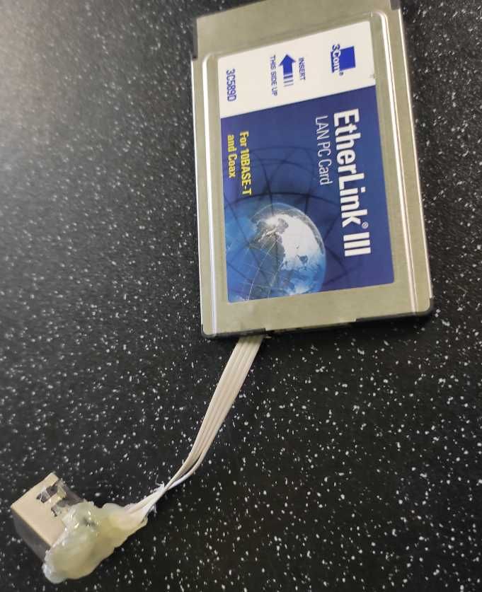 Karta sieciowa PCMCIA, 3Com 3C589D, do Amigi i starego PC. Sprawdzona.
