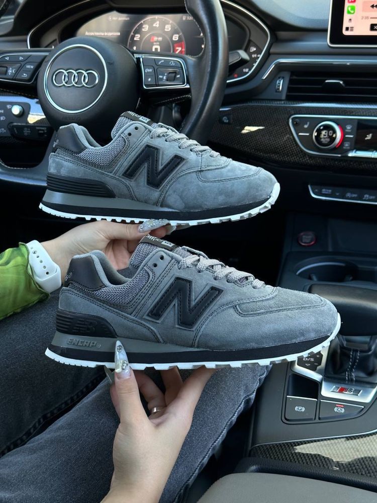 Жіночі кросівки нью беланс New Balance 574 Premium Gray Black [36-41]