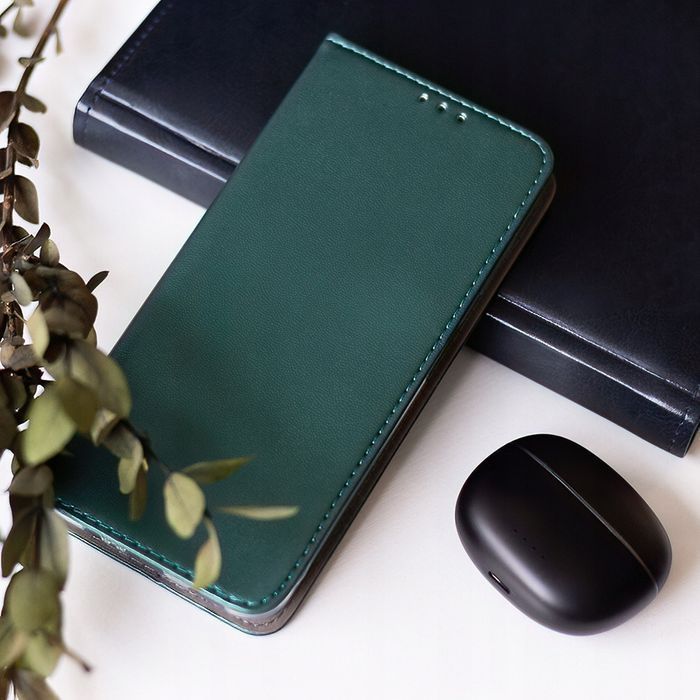 Etui Z Klapką Obudowa Magnetic Do Xiaomi Redmi 14C 4G Ciemnozielone