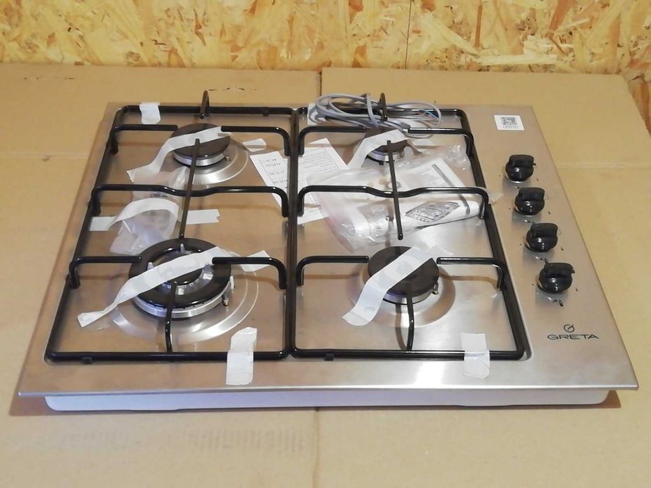 Варочная поверхность газовая GRETA СВ-4 (ВП4) нержавеющая сталь.