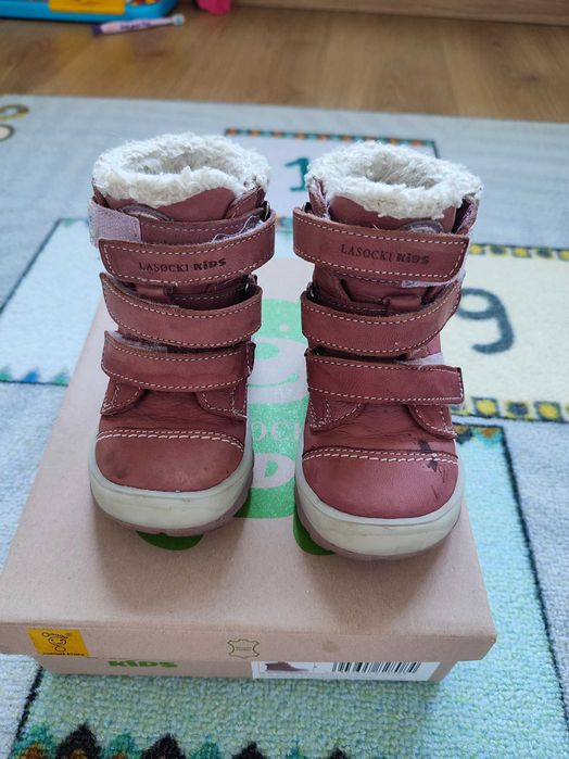 Buty ocieplane zimowe kozaki Lasocki Kids rozm 21 wkładka 13 cm