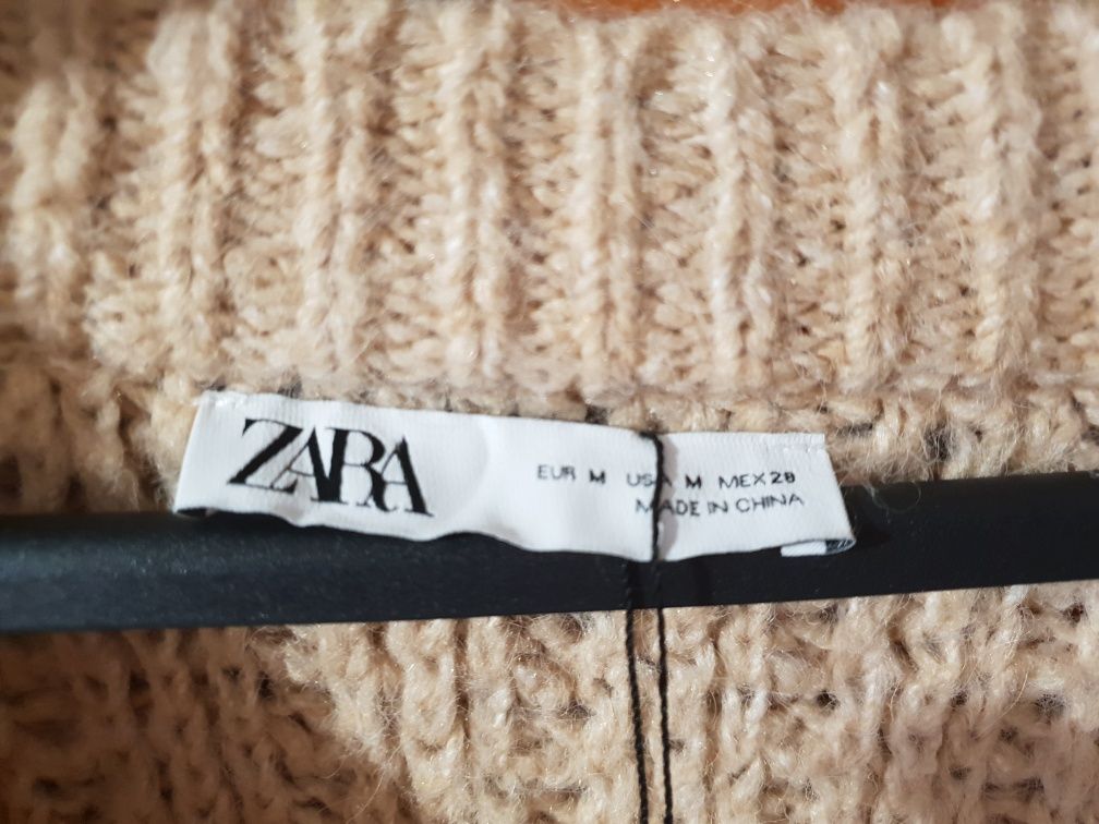 sweter Zara kawowy roz M / L