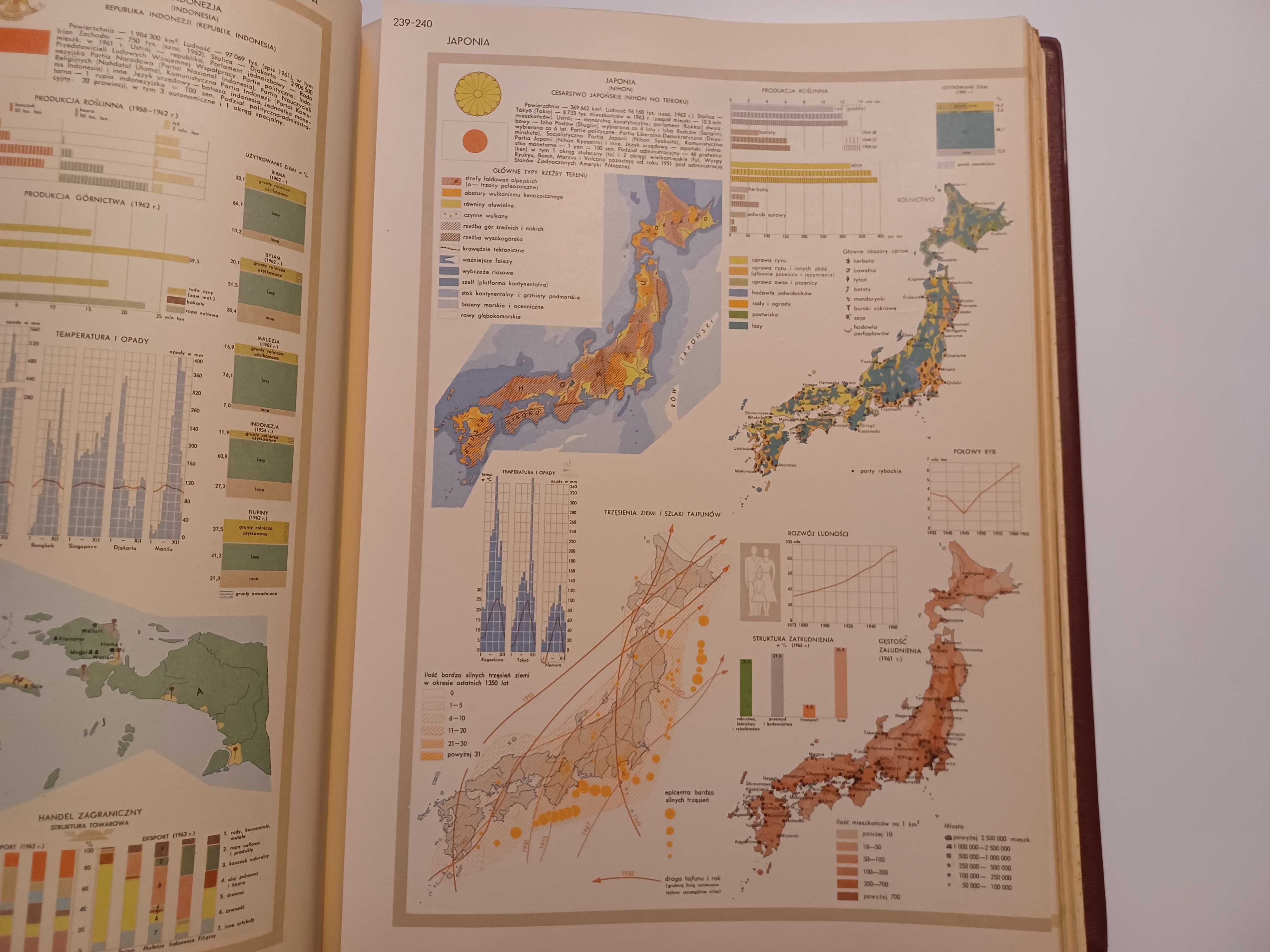 Atlas Świata PWN - wydanie 1962 - stan bdb./kompletny