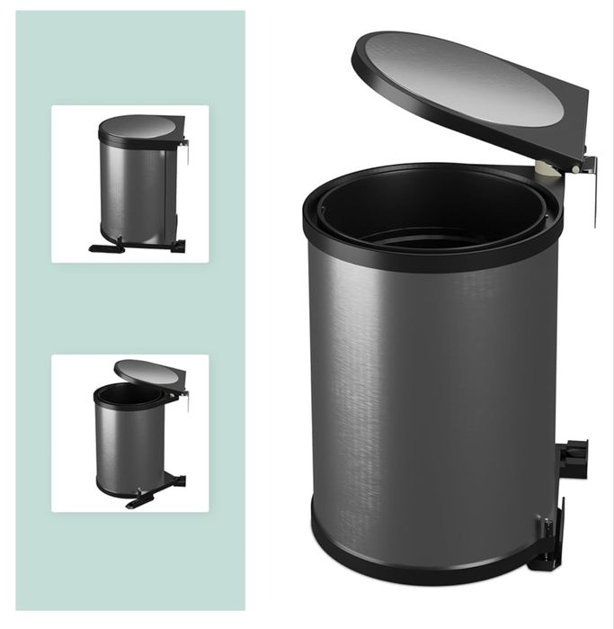 Kosz na śmieci do zabudowy, 12 l, kosz obrotowy, pod umywalkę, zlew