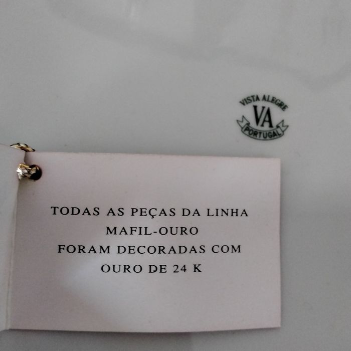 Prato bolo e talheres da Vista Alegre