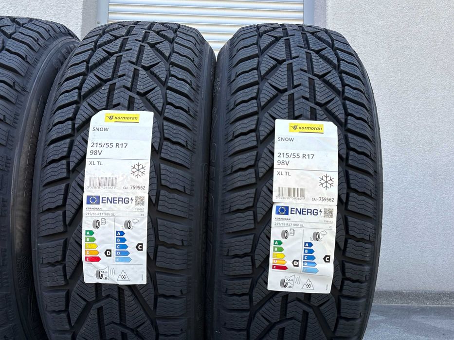 4szt NOWE! zimowe 215/55r17 Kormoran Snow 98V XL prod 2025rok! 5lat gw