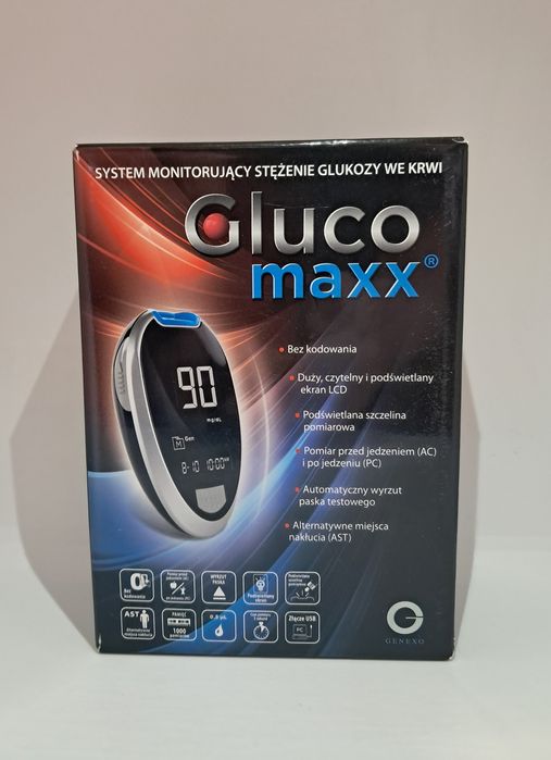 Glukometr Glukomaxx - fabrycznie nowy komplet w opakowaniu.