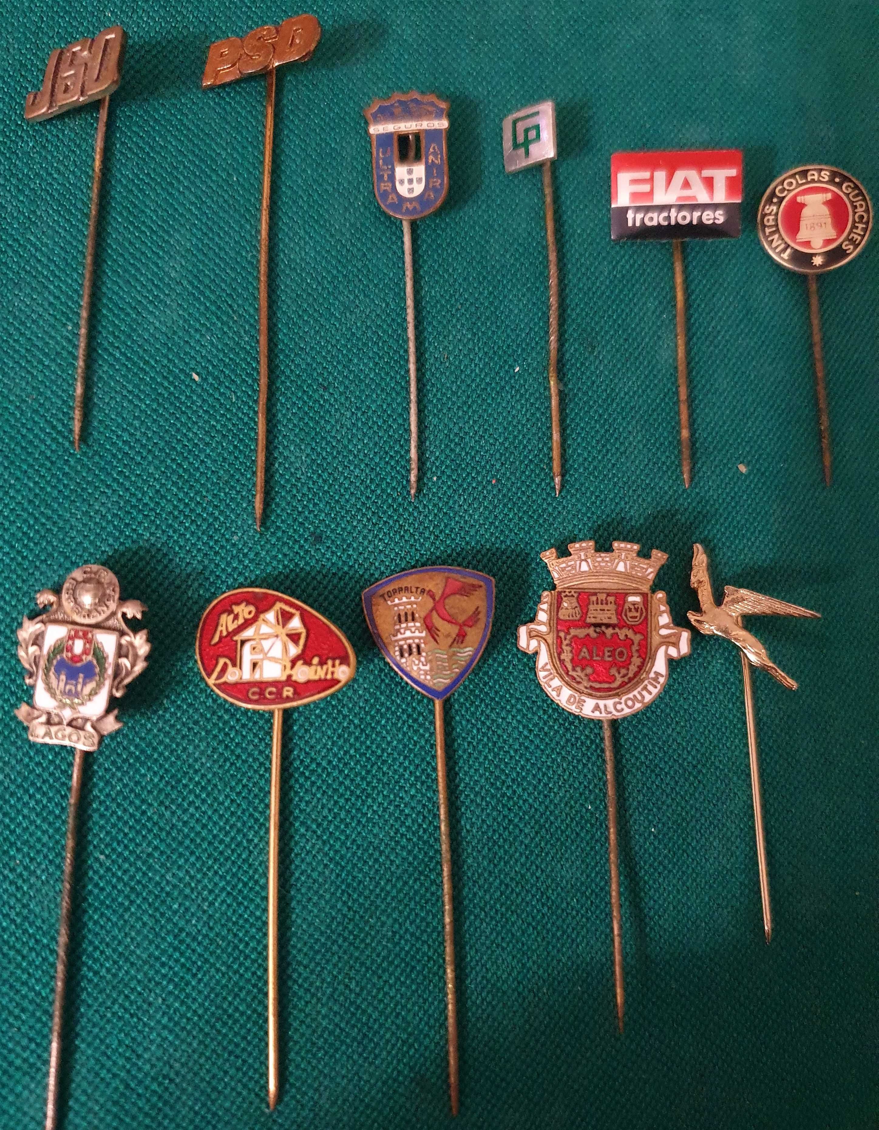 PINs e Alfinetes antigos: Militares, Políticos, Bancos, Desporto, PUB