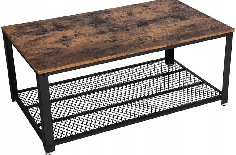 Stolik kawowy duży industrialny LOFT metal drewno luxus okazja max