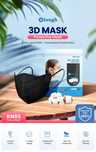 MÁSCARAS KN95 PRETAS 3D(EMBALAGEM 10)
