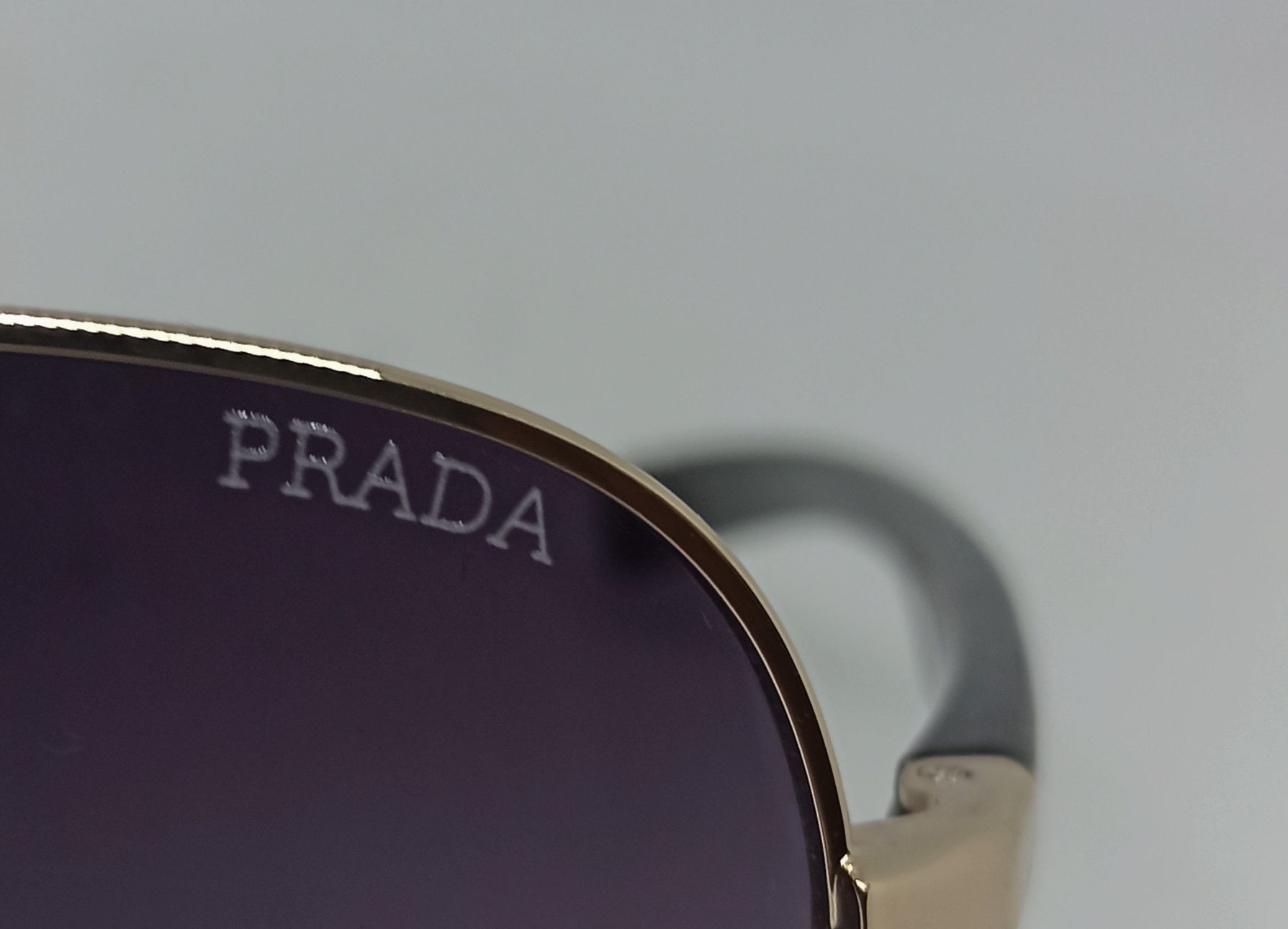 Стильные мужские брендовые очки капли серые в золотой метал оправе