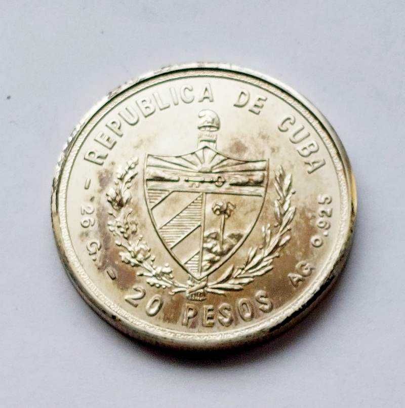 20 pesos 1979r. Kuba srebro 925