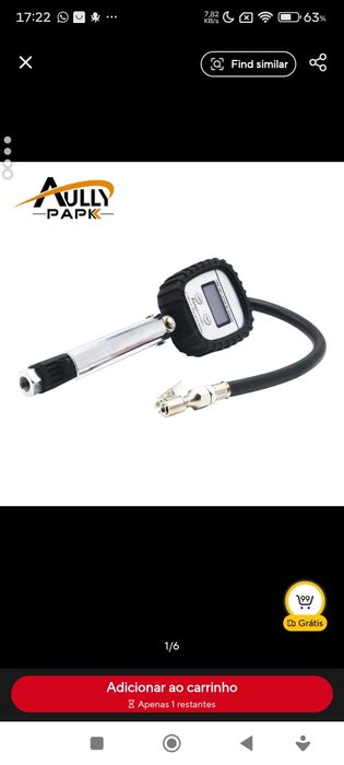 MEDIDOR DIGITAL da pressão dos pneus