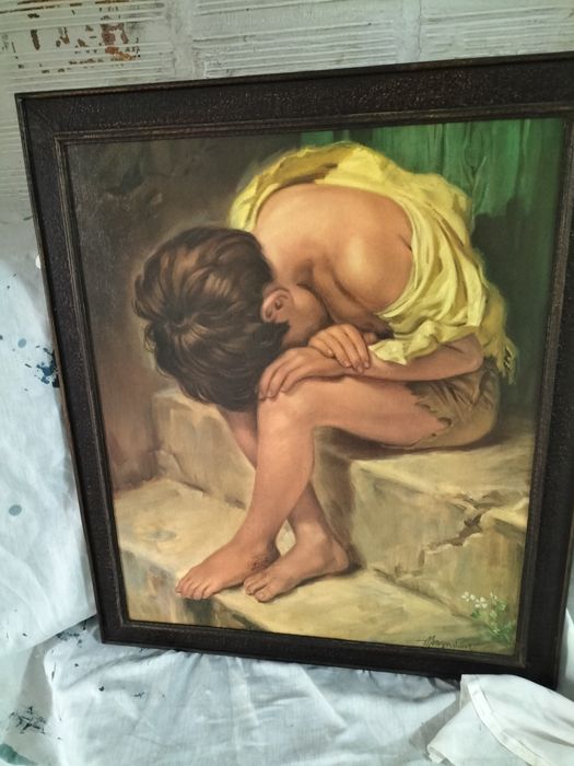 Quadro, o menino dormindo de Mervyn Suart