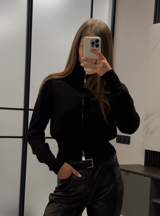 Светр, светрина замку, кофта жіноча, светр шоколаний, білий, чорний