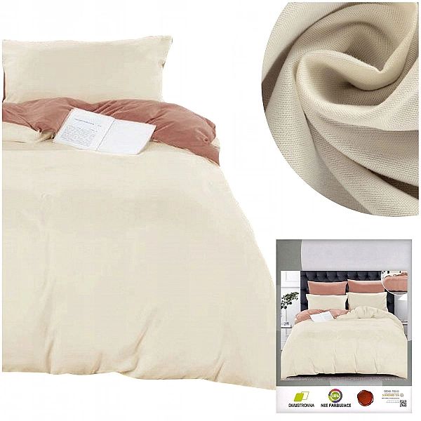 Pościel 160x200/3 części Satynowa Elegancka Komplet Dwustronna Bruni