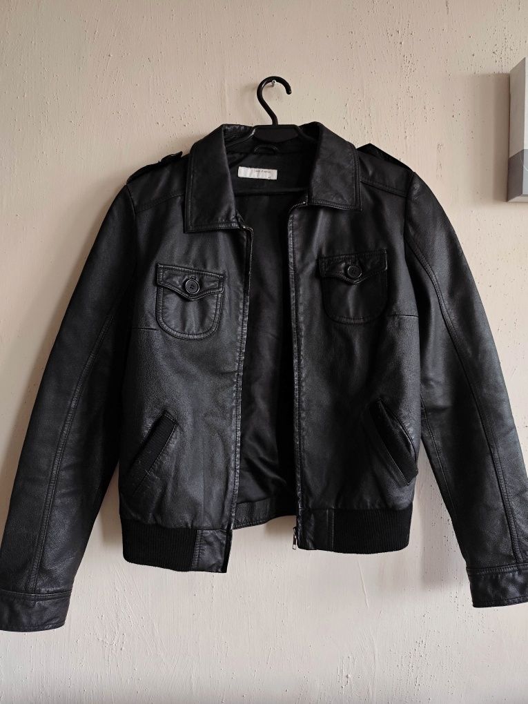 Kurtka skórzana skóra leather jacket spring 2025 streetstyle y2k rare