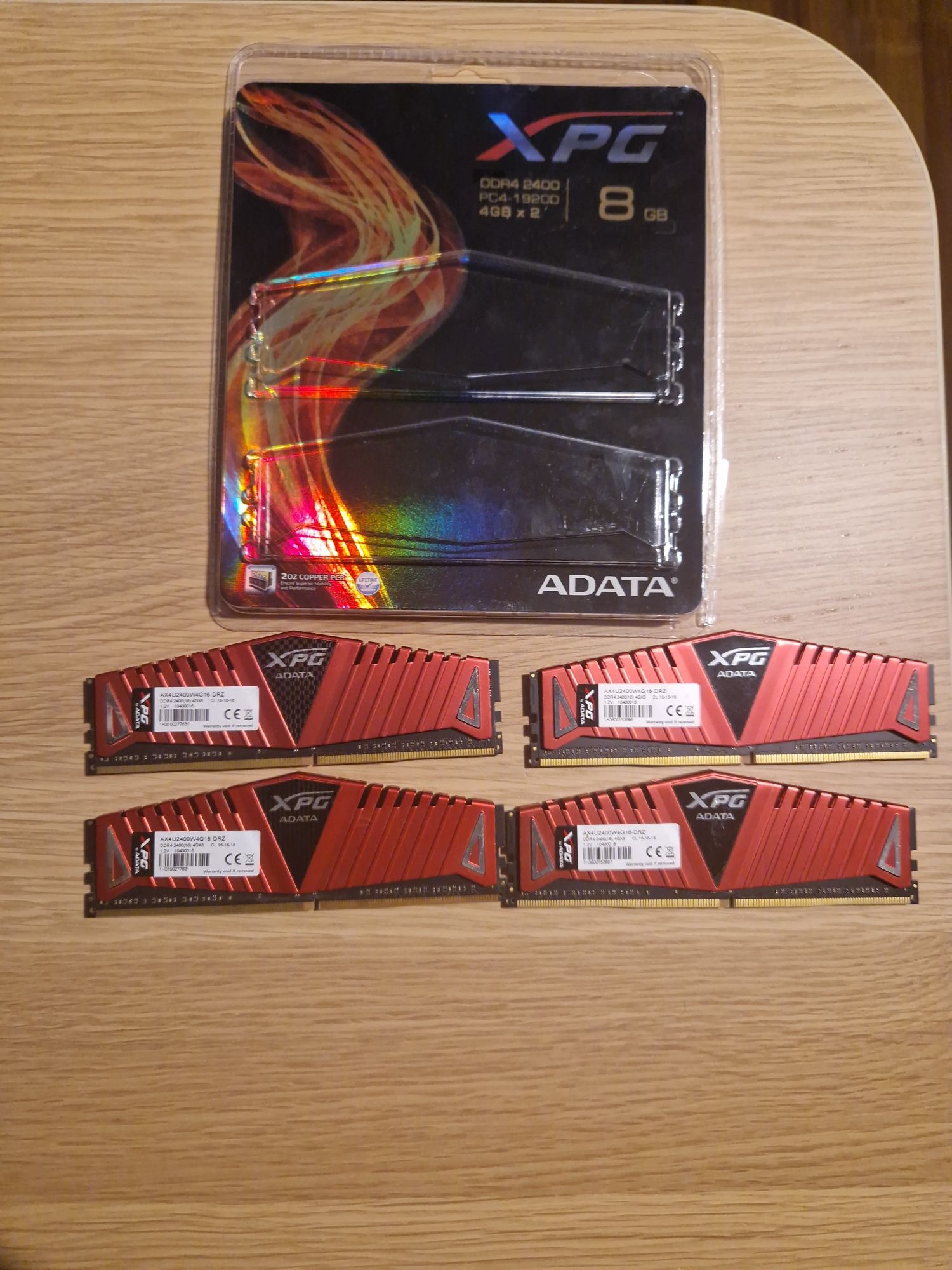 Pamięć RAM Adata XPG ddr4 16GB (4x4GB) 2400MHz