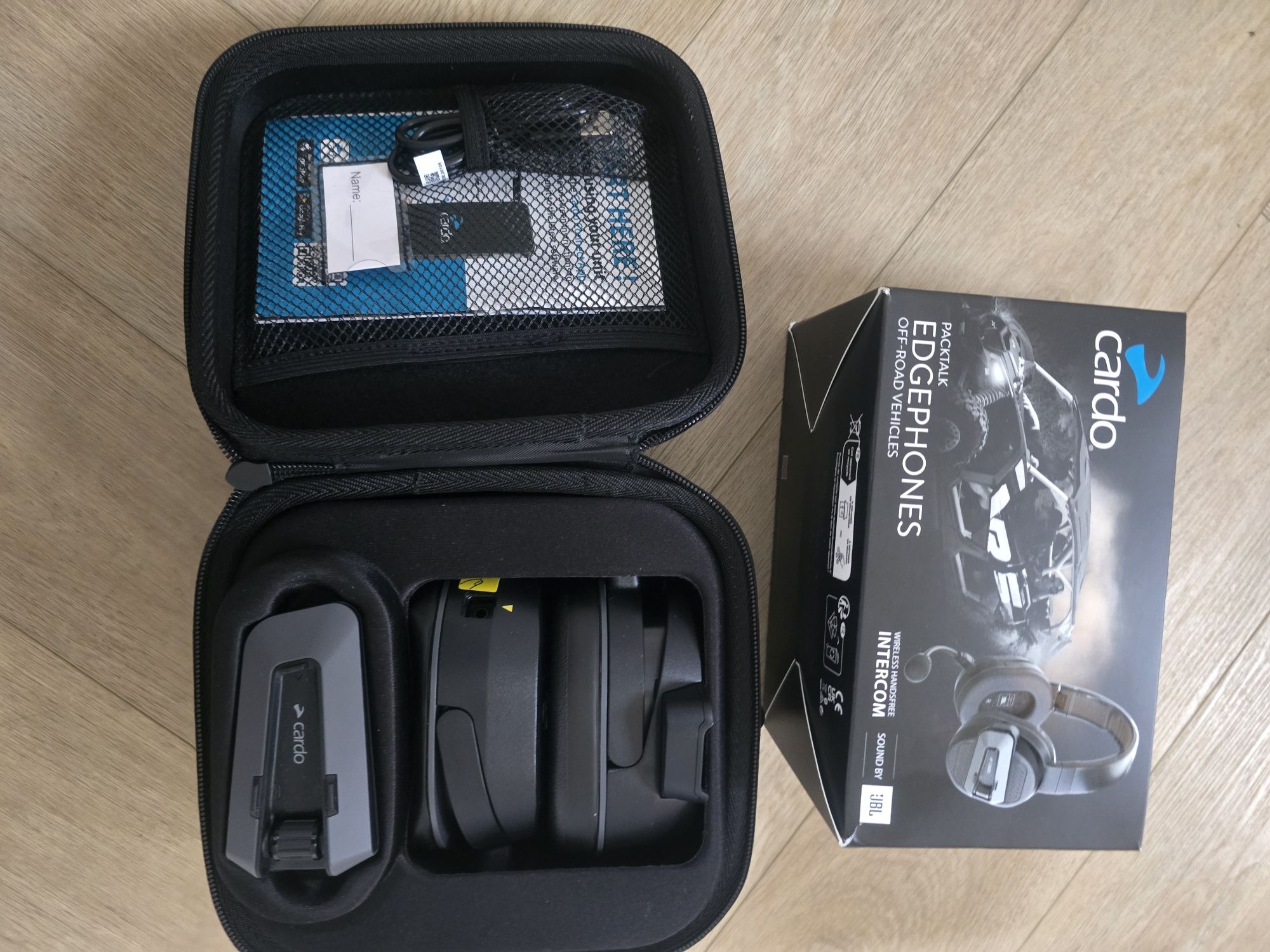 Zestaw: słuchawki Cardo Packtalk Edgephones + interkom