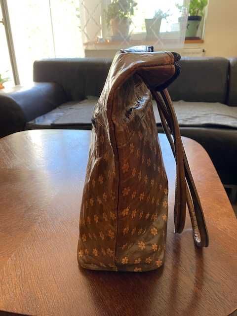 torebka damska, skóra naturalna lakierowana