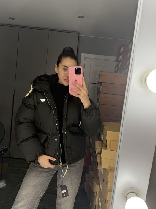 Куртка трансформер в стилі prada жилет пуховик рукава знімаються