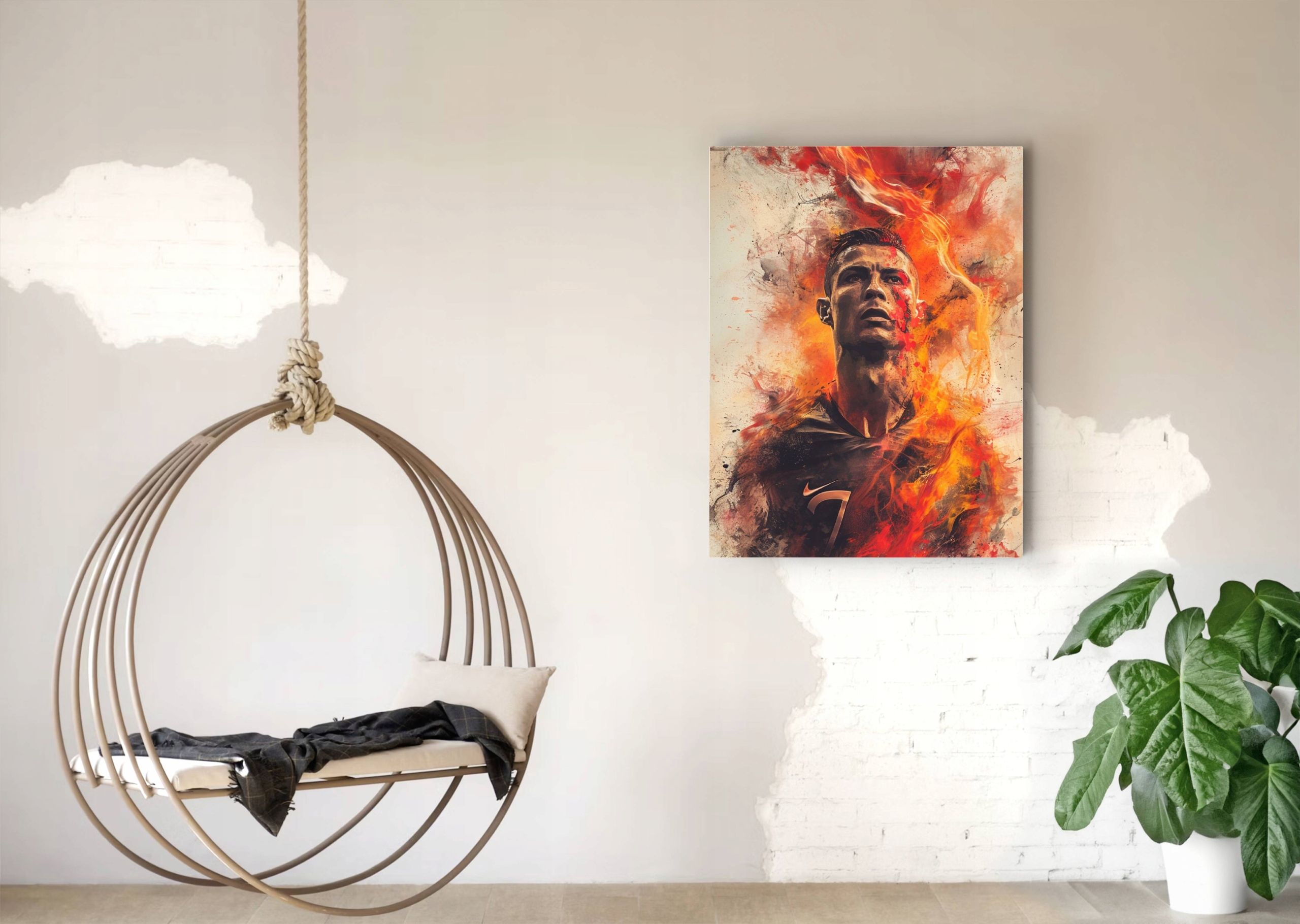 Obraz na płótnie Cristiano Ronaldo 90x120 cm nowoczesny styl do domu
