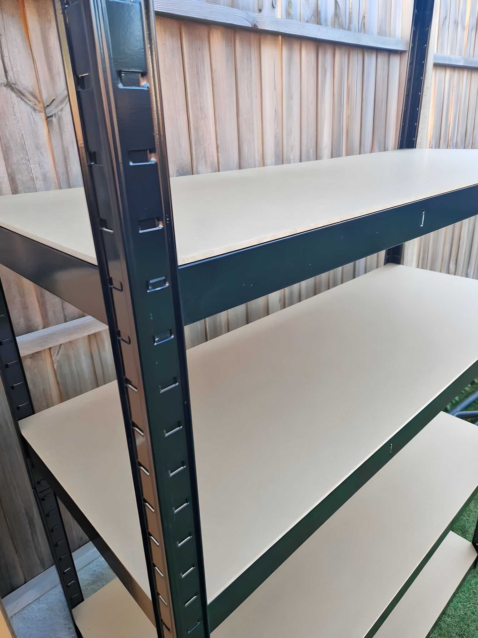 Стелаж металевий 180×90×40 см з МДФ полицями, 5 полиць, новий